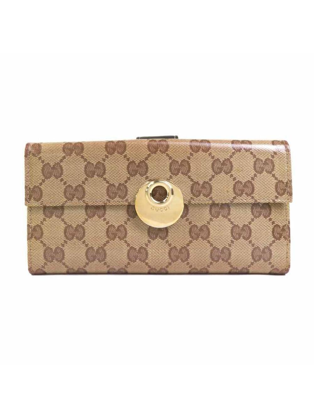 Auth Gucci Gg Crystal Bifold Long #351614G24B